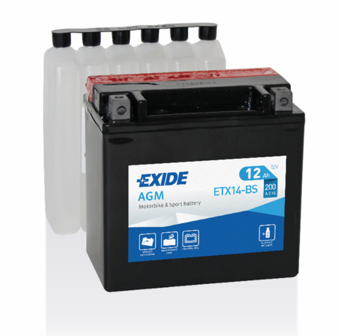 EXIDE MC ETX14-BS BATTERI - ETX14-BS