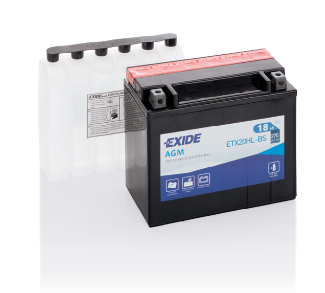 EXIDE MC ETX20HL-BS BATTERI - ETX20HL-BS