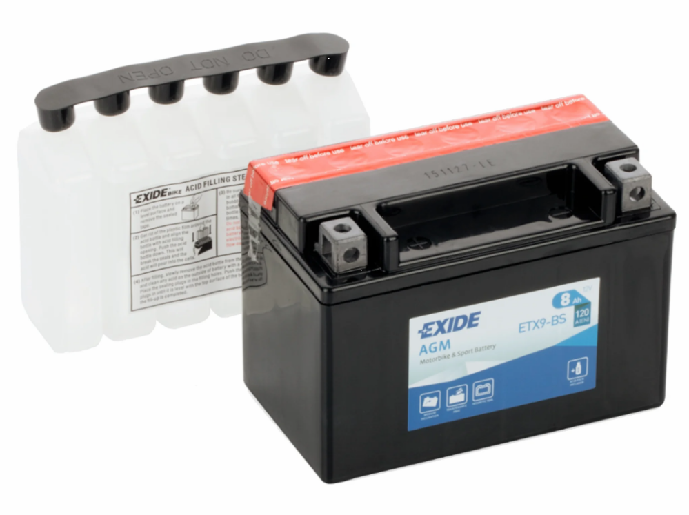 EXIDE MC ETX9-BS BATTERI - ETX9-BS