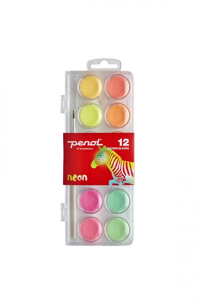 Neon akvarellfärg 12 färger - 16000153