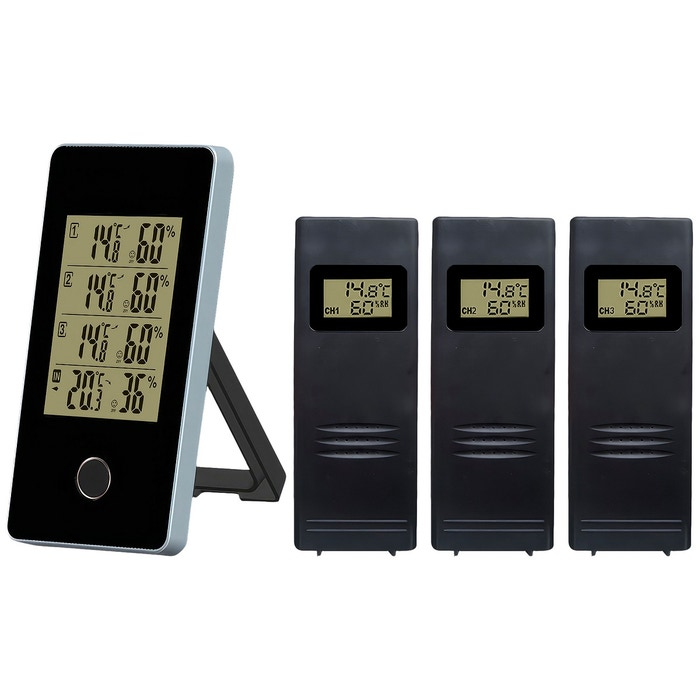 Termometer inne/ute trådlös 3-sens - CRX512
