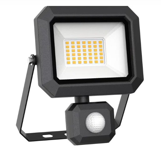 LED-strålkastare 30W SENS/230V vit & svart - LED-strålkastare 