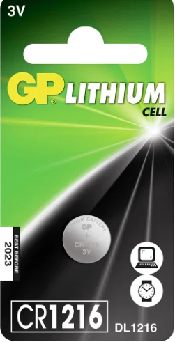 Knappcellsbatteri CR1216 Litium 3V  - GPCR1216