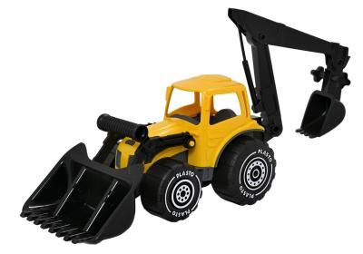 Plasto Traktor med frontlastare grävare