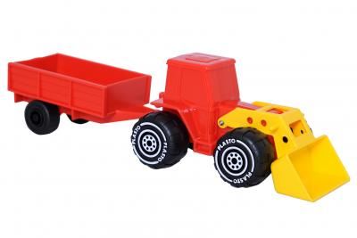 Plasto traktor frontlastare släpvagn